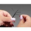 Silicone Cover Stranded-Core Ribbon Cable - 4 Wires 1 Meter Long - 30 AWG Black