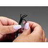 Silicone Cover Stranded-Core Ribbon Cable - 4 Wires 1 Meter Long - 26AWG Black