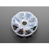 6mm Rainbow Tactile Button Deluxe Party Tray - 160 Pieces
