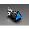 LED Illuminated Triangle Pushbutton A.K.A 1960s Sci-Fi Buttons - Blue