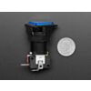 LED Illuminated Triangle Pushbutton A.K.A 1960s Sci-Fi Buttons - Blue