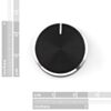 Black Metal Knob - 14x24mm (COM-10002) Image 2
