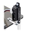 Example mounting of a Sharp distance sensor using a modified Bracket for Sharp GP2Y0A02 GP2Y0A21 and GP2Y0A41 Distance Sensors - Multi-Option. (SKU: POLOLU-2679 Image 4)