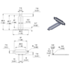 Dimension diagram of Bracket for Sharp GP2Y0A02 GP2Y0A21 and GP2Y0A41 Distance Sensors - Multi-Option. Units are mm over [inches]. (SKU: POLOLU-2679 Image 6)