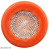Gas sensor with orange plastic case top view. (SKU: POLOLU-1483 Image 4)