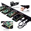 52Pi RS01 1U Rack Mount for 4x Raspberry Pi 5 (M.2 NVMe Base, 0.91" OLED)