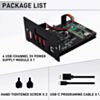 52Pi 4-Port USB 5V Power Supply Module for 1U Rack (6-24V Input, 0.91" OLED)