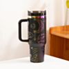  Stainless-Steel Drink Tumbler - Black To Iridescent (40oz)