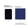 Laserable Rectangular Patch - Black to Silver (10pcs)