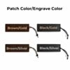 Laserable PU Patch Bookmarks Black&Brown (4pcs)