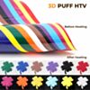 Puff Heat Transfer Vinyl 3D (Mixed Colour, 14 pcs)