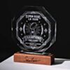 xTool Blank Octagonal Glass Award Trophy (17 × 15cm)