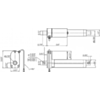 Dimensional drawing for the Concentric LD linear actuators without feedback. (SKU: POLOLU-2303 Image 8)