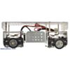 Side view of Dagu Wild Thumper 4WD chassis (silver version). (SKU: POLOLU-1567 Image 4)