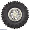 Dagu Wild Thumper wheel 120x60mm (chrome) interior view. (SKU: POLOLU-1560 Image 9)