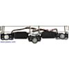 Side view of Dagu Wild Thumper 6WD chassis (black version). (SKU: POLOLU-1561 Image 4)
