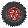 Dagu Wild Thumper wheel 120x60mm (metallic red) interior view. (SKU: POLOLU-1561 Image 8)