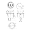 Rocker Switch - (SPST, round, on off)