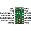 DRV8835 dual motor driver carrier labeled top view. (SKU: POLOLU-2135 Image 4)