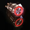 Metal illuminated pushbutton-Red Ring