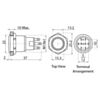 Metal illuminated pushbutton-Red Ring
