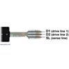 Pinout of the 4.0x0.4 force-sensing linear potentiometer (FSLP) strip. (SKU: POLOLU-2730 Image 5)