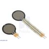 0.6-diameter short-tail force sensing resistor (FSR) next to a 0.6-diameter FSR with a standard tail. (SKU: POLOLU-2728 Image 3)