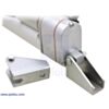 Bracket connected to one end of a generic linear actuator. (SKU: POLOLU-2345 Image 3)