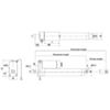 Dimensions (in mm) of the generic linear actuators without feedback. (SKU: POLOLU-2345 Image 4)