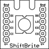 Pinout diagram for the ShiftBrite module. (SKU: POLOLU-2162 Image 9)