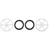 Pololu Wheel for Standard Servo Splines (25T, 5.8mm) - 70×8mm, White, 2-Pack