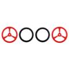 Pololu Wheel for Micro Servo Splines (20T, 4.8mm) - 40×7mm, Red, 2-Pack