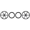 Pololu Wheel for Standard Servo Splines (25T, 5.8mm) - 90×10mm, Black, 2-Pack