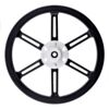 Pololu Wheel for Standard Servo Splines (25T, 5.8mm) - 90×10mm, Black, 2-Pack