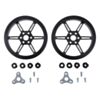 Pololu Multi-Hub Wheel w/Inserts for 3mm and 4mm Shafts - 80×10mm, White, 2-Pack