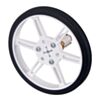 Pololu Multi-Hub Wheel w/Inserts for 3mm and 4mm Shafts - 80×10mm, White, 2-Pack