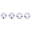 Pololu Multi-Hub Wheel w/Inserts for 3mm and 4mm Shafts - 80×10mm, White, 2-Pack