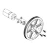 Pololu Multi-Hub Wheel w/Inserts for 3mm and 4mm Shafts - 80×10mm, White, 2-Pack