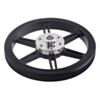 Pololu Multi-Hub Wheel w/Inserts for 3mm and 4mm Shafts - 80×10mm, White, 2-Pack