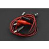 Double Alligator Clip to USB Male Cable Pack