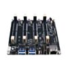 Jetson Mate Cluster Standard - Carrier Board with 1 Jetson Nano & 3 Jetson Xavier NX SoMs for GPU Cluster/ Server
