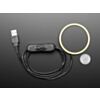 Cool White LED Ring Light with USB Cable and On/Off Switch - 70mm Diameter 5V
