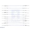 Wires with Pre-Crimped Terminals 10-Pack M-M 2" White