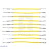 Wires with Pre-Crimped Terminals 10-Pack M-F 2" Yellow