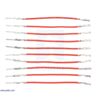 Wires with Pre-Crimped Terminals 10-Pack M-F 2" Red