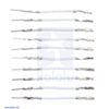 Wires with Pre-Crimped Terminals 10-Pack M-F 1" White