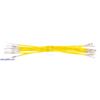 Wires with Pre-Crimped Terminals 10-Pack M-F 3" Yellow