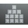 Clear Keycaps for MX Compatible Switches - 12-pack