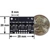 QTRX-MD-04A Reflectance Sensor Array: 4-Channel, 8mm Pitch, Analog Output, Low Current