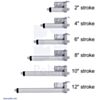 Glideforce GF23-120512-1-65 High-Speed LD Linear Actuator: 12kgf, 12" Stroke (11.8" Usable), 3.3"/s, 12V